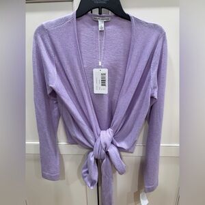 NWT Autumn Cashmere Tie Front Cashmere Sweater